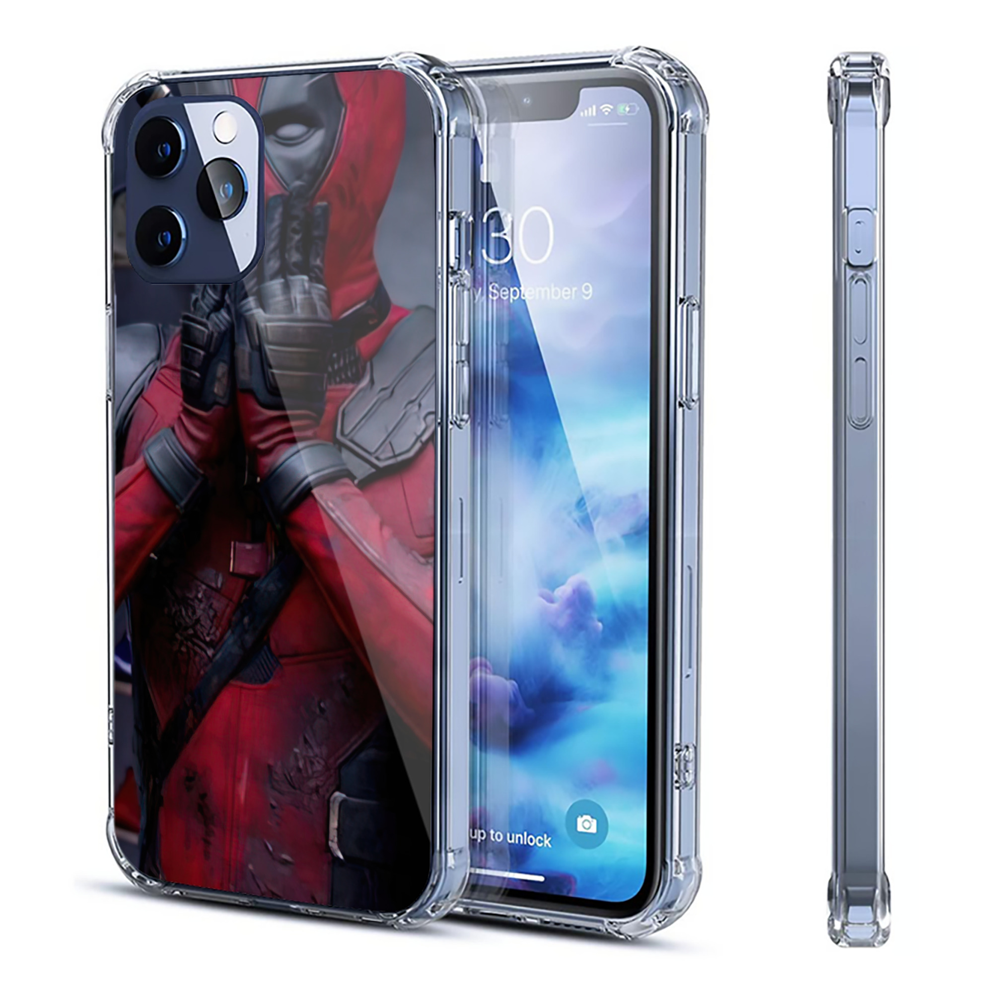 （画像用） Deadpool デッドプール 【iPhone 12シリーズ対応】透明スマホケース（クリアソフトケース）